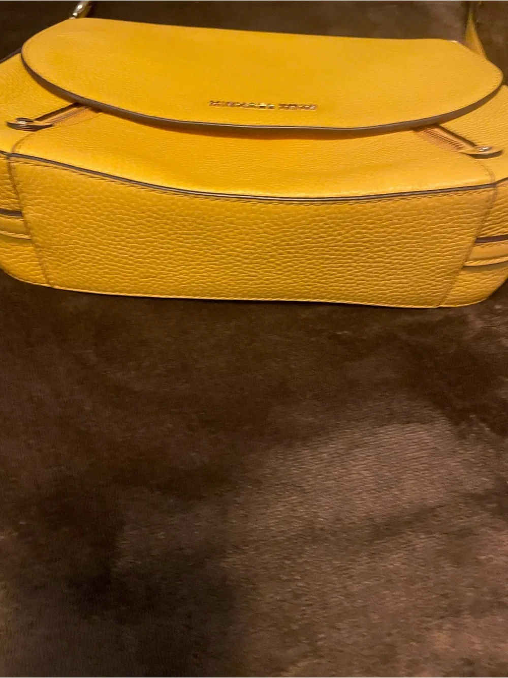 Michael Kors Bright Yellow Pebble Leather Crossbody. New without tags.